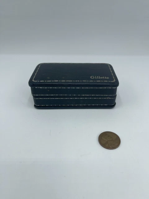 Gillette Aristocrat Razor Gold Plated 1940s With Cover and Blue Case USA
