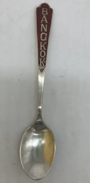 Vintage Silver Plated  Bangkok Thailand Spoon - Souvenir