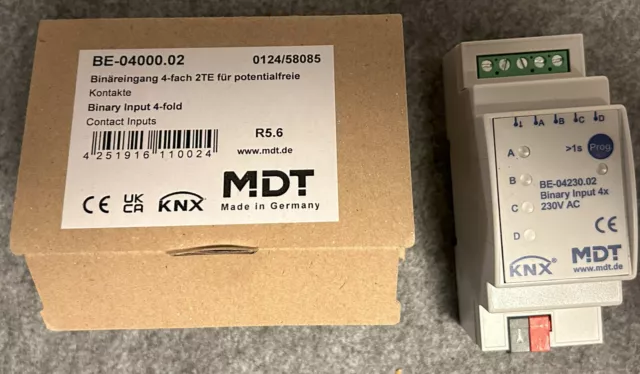 MDT technologies BE-04230.02 Binäreingang 4-fach 2TE REG 230VAC
