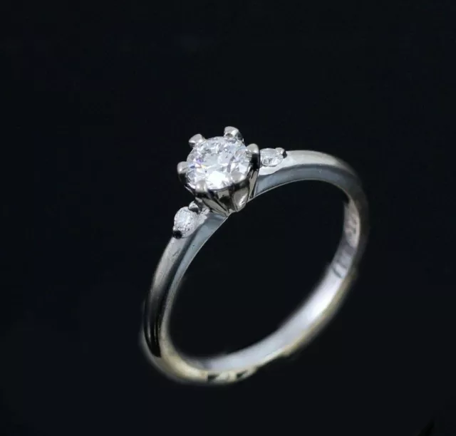 Tacori 18K White Gold 0.41ct Diamond Engagement Wedding Ring Size 5.25