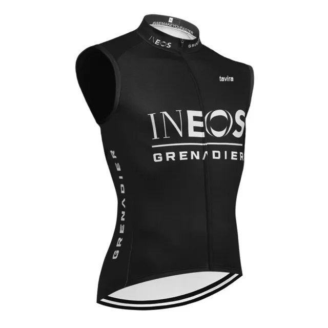 Giacca ciclismo Ineos nero Gilet smanicato Antivento Bici MTB abbigliamento