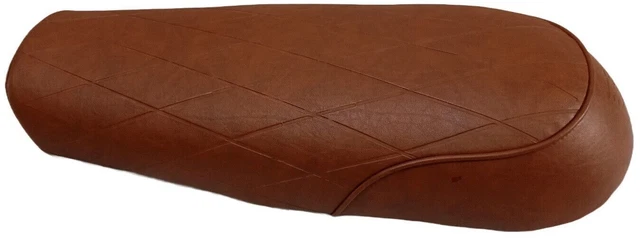 Housse De Selle Moto Faux Cuir Marron - Pour Royal Enfield, BSA, Triumph, Ariel, Norton - Neuf