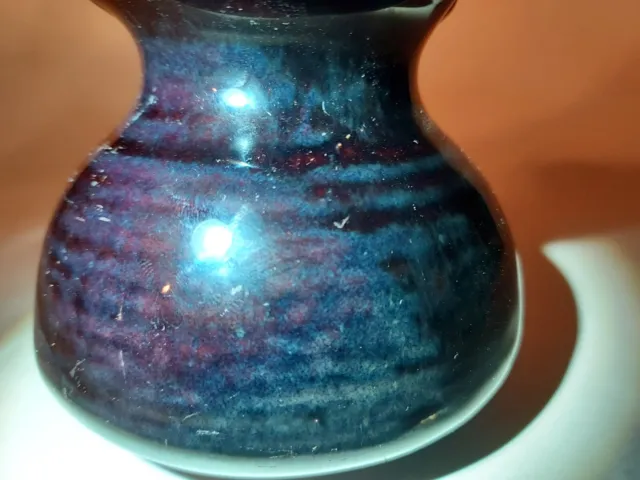 Ceramic / Porcelain Insulator - No Name - DEEP RED / BROWN - Iridescent 16