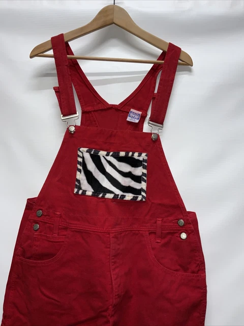 Women’s LA Watch Red Denim Carpenter Capri USA Made Size XLarge