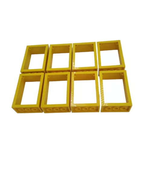 LEGO 8 x porta telaio porta finestra telaio giallo Yellow Door Frame 2x4x5 4130