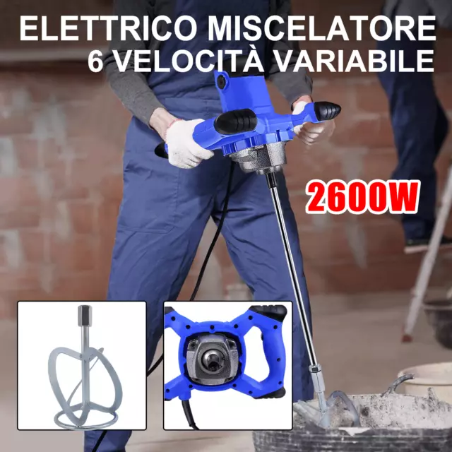 Betoniera Elettrica, Miscelatore Cemento e Malta Agitatore M14 Regolabile