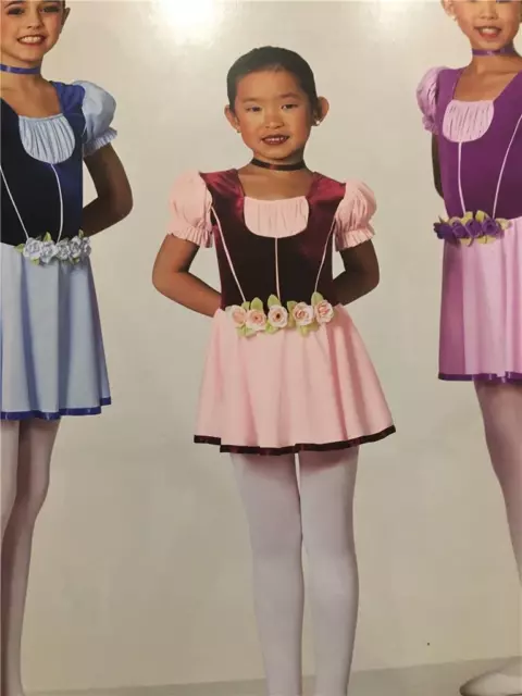 Dance Costume  Ballet Tap  Skate Pageant Pink Dress  Art Stone Picturesque