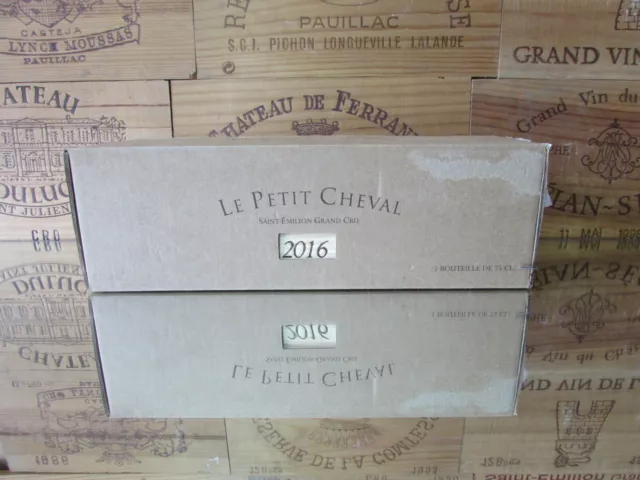 Château Petit cheval 2016 Caisse Bois Grand Cru Second Vin Château Cheval Blanc