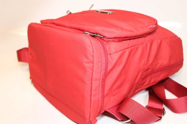 Samantha Brown NEW Large Red Canvas Travel Backpack Carry On Bag 14