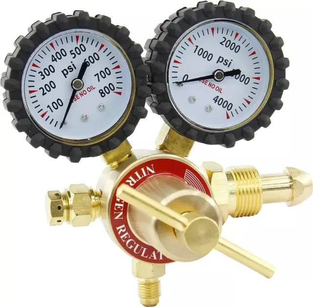 RX WELD Nitrogen Regulator with 0-800 PSI Delivery Pressure Equipment Brass Inle