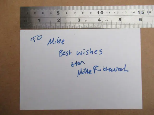 Michael Rickwood Actor  Autograph (File WTD2)