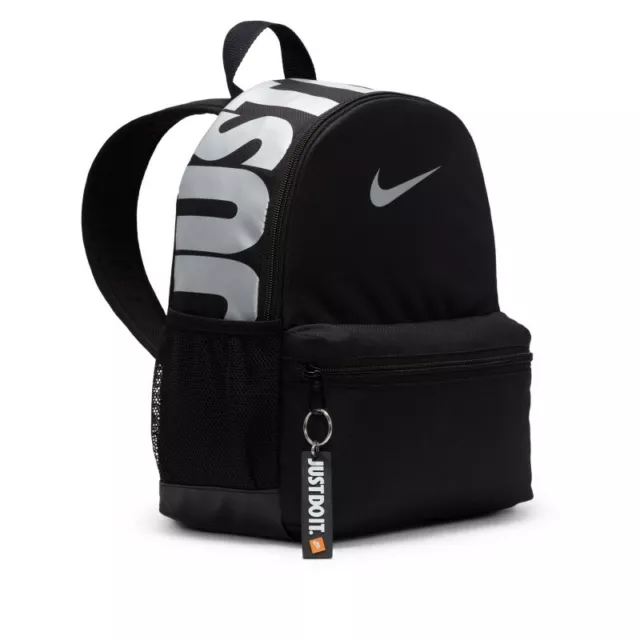 Zaino Nike Brasilia Just Do It  - Nero Scritta Argento Metallizzato