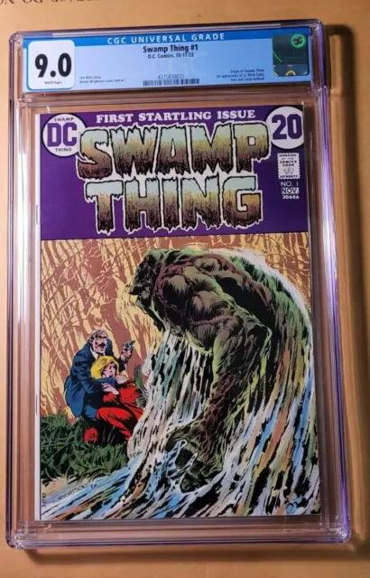 Swamp Thing #1 (1972) - Origin! 1st Solo Series - CGC 9.0 - White Pages.