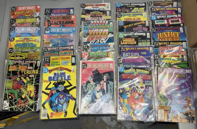 Lot Of 34 DC Comics Secret Origins Blue Beetle, Special, Super Hero’s, Flash +++