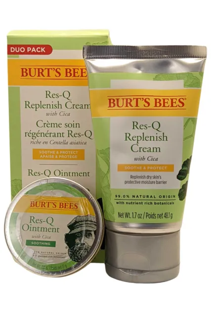 Burts Bees Res-Q Skincare Set Pomada 17g + Rellenar Crema 48g Soothe&protect