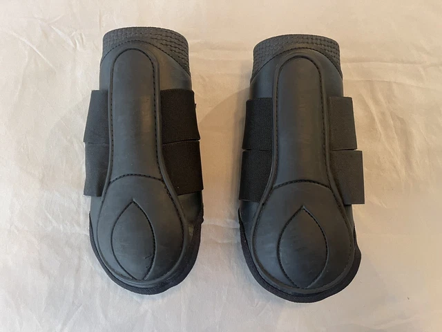 EQUI ESSENTIALS Horse Front Splint Boots - Size Large - Black