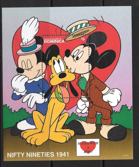 DOMINICA SGMS2256c DISNEY SWEETHEARTS MNH