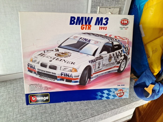 BMW M3 GTR 1993 MADE IN ITALY BBURAGO 5534 1:24 METAL KIT ...