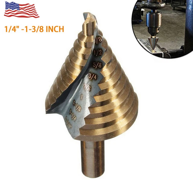 High Speed Hex Shank HSS Cobalt Hole Titanium Cone Step Drill Bit Cutter Saw New