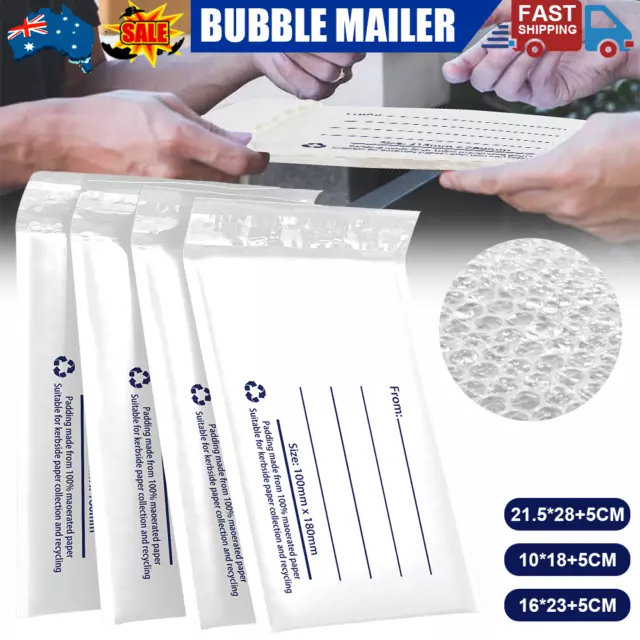 50-500PCS Bubble Mailer 160x230mm 100x180mm 215x280mm Paper Padded Bag Envelope