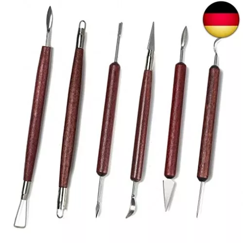 Modellierwerkzeug 6 Stück Ton Töpfer Werkzeug Set Polymer Clay Tools Sculpting K