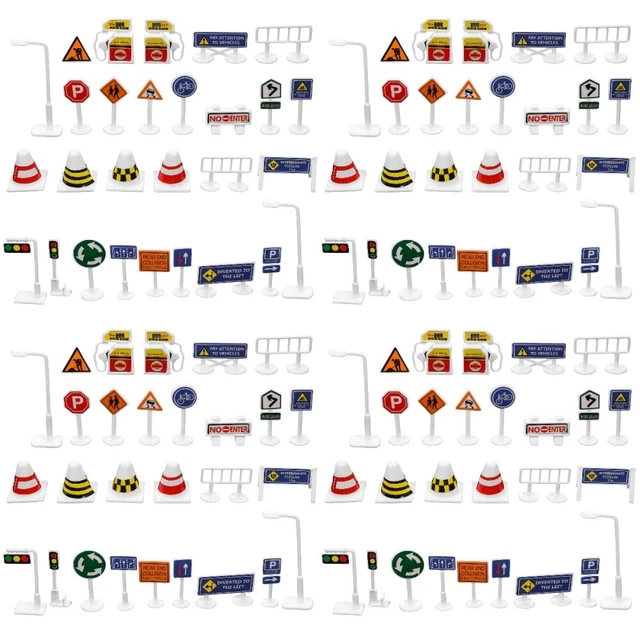 UPKOCH Lot De 10 Panneaux De Signalisation Pour Enfants – Jeu éducatif Et Malin Pour Petits Conducteurs En Herbe