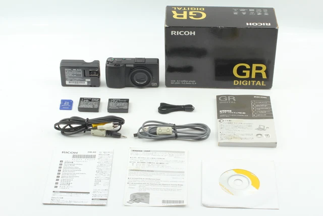 [MINT in Box] RICOH GR DIGITAL 8.1MP BLACK Dgitial Camera From JAPAN