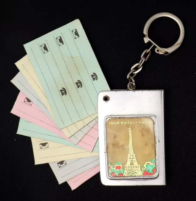 Porte-clés keychain ♦ Tourisme Bloc notes téléphonique Tour Eiffel Paris