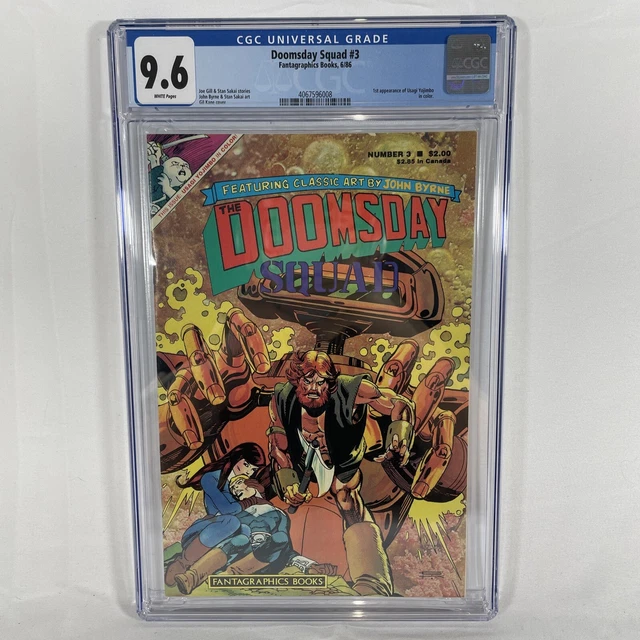 Doomsday Squad #3 CGC 9.6  - 1st Appearance Of Usagi Yojimbo In Color
