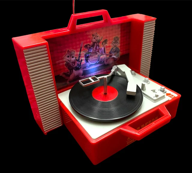 TESTED ALVIN & THE CHIPMUNKS Animated Record Player Ornament Plays