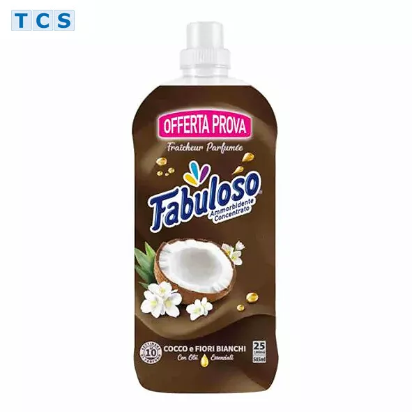 FABULOSO Ammorbidente Cocco & Fiori Bianchi, Weichspüler Kokos & Blüten, 585 ml