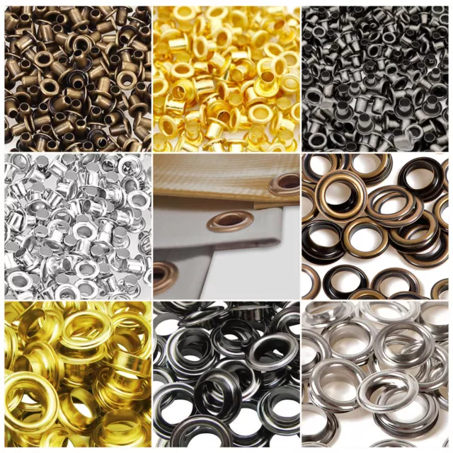 4mm - 20mm Metal Eyelets Grommets Washer for Leather Crafts Clothing Bags Repair