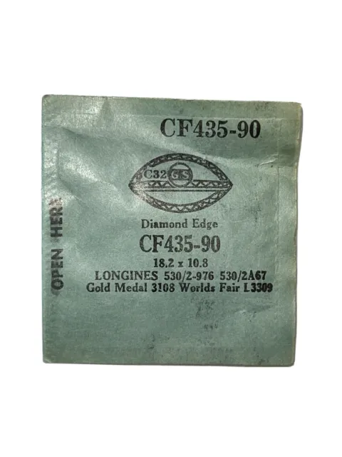 LONGINES WATCH CRYSTAL (18.1mm X 10.8mm) Acrylic CF-439-90 $11.95 ...