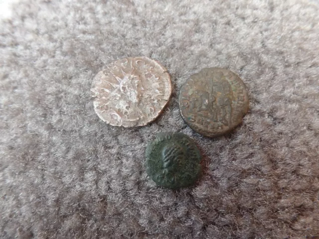 Metal Detecting Rare Old Collection  3x Small Coins