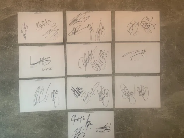 24 x STOKE CITY FC signatures - hand signed - white autograph paper