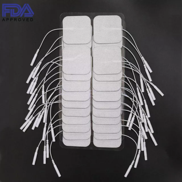 40 TENS Electrode Pads EMS Replacement Unit 7000 3000 2x2 Muscle Stimulator BULK