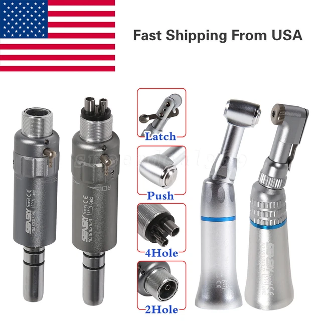 Dental Low Speed Handpiece — NSK Style Push Button Contra Angle For Polishing & Finishing