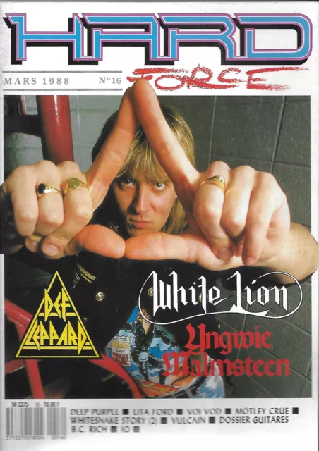 Revue: Hard Force Magazine n° 16 Def Leppard White LIon Malmsteen Deep Purple...