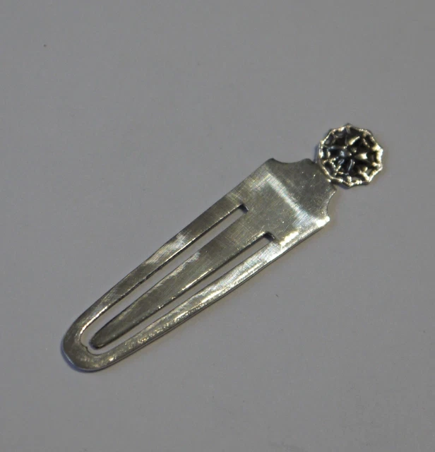Superb Spiders Web Shaped Insect Solid Sterling Silver 925 Bookmark