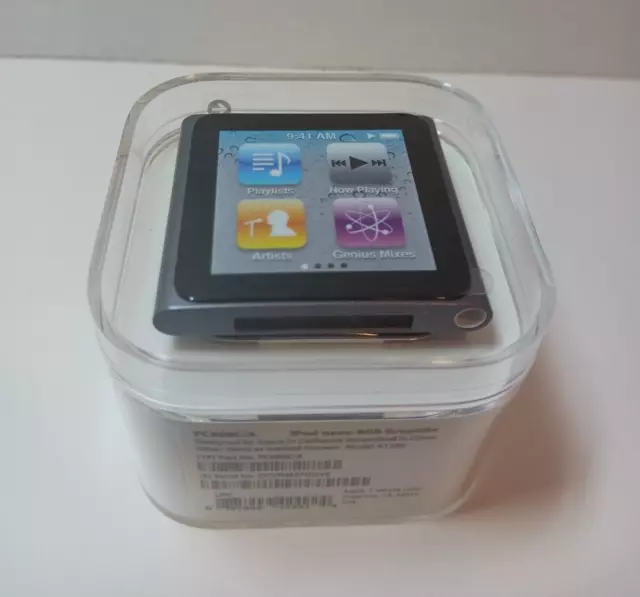 Apple iPod Nano Graphite 8 GB  6th Generation NEW & Factory SEALED Free Shipping