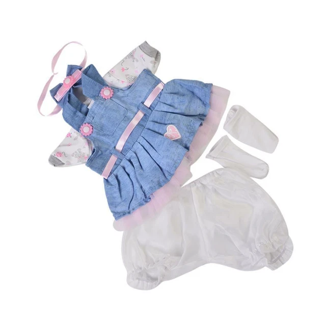 Set di vestiti per bambole da 16-17 pollici rinati (fascia per pantaloni con