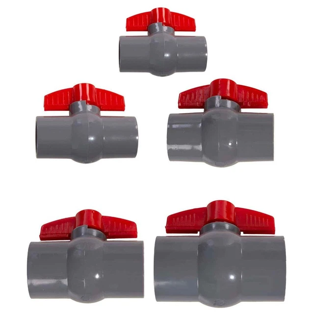 Vanne à Bille PVC – Douille Coulissante Pour Tuyaux 20 à 50 Mm – Contrôle Débit Eau/liquide