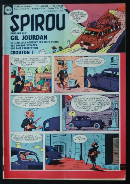 SPIROU 1173 de 1960 - avec mini-récit n.36 - Franquin - L'ombre du Z - BE/TBE