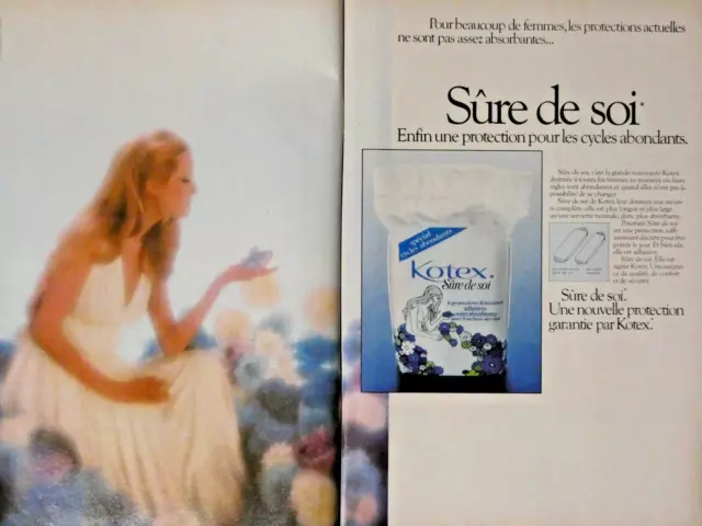 Publicité De Presse 1978 Le Protege-Slip Kotex Sûre De Soi