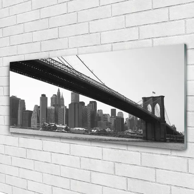 Acrylglasbilder Wandbilder Druck 125x50 Brücke Stadt Architektur