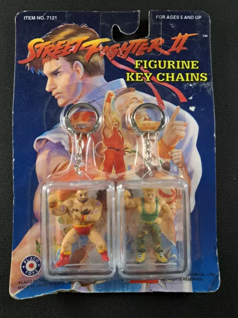 1992 CAPCOM STREET Fighter II Figurine Key Chains zangeif/guile $31.00 ...