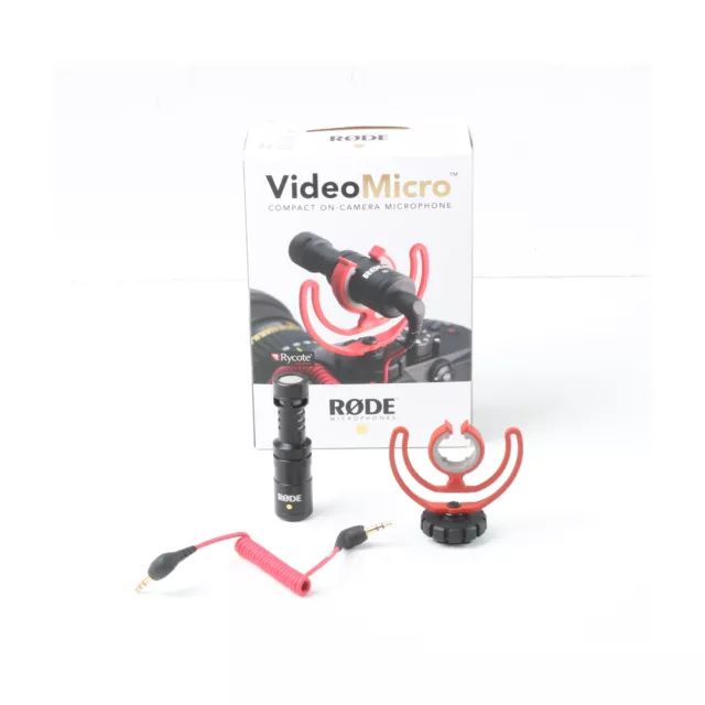 Rode VideoMicro Compacto On-Camera Vídeo Micrófono + Top (256477)