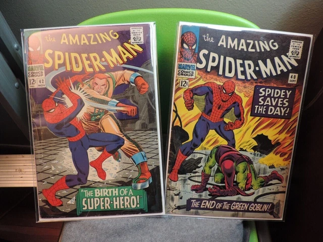 AMAZING SPIDER-MAN #40 Green Goblin's Origins & #42 1st Mary Jane - Great Shape