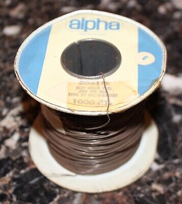 Alpha Wire 30 AWG Solid Teflon Wire Wrap Blue 1000 ft  Spool MIL-W-16878D