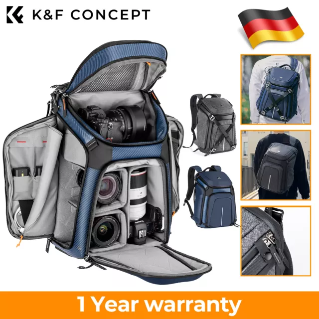 K&F Concept 25L Professioneller Alpha Kamera Foto Rucksack Tasche Wasserdichter